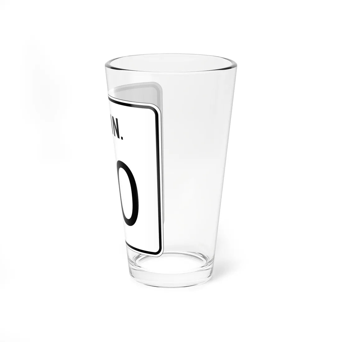 CT 00 1926 template (Connecticut) (Road Sign) Pint Glass 16oz - Go Mug Yourself