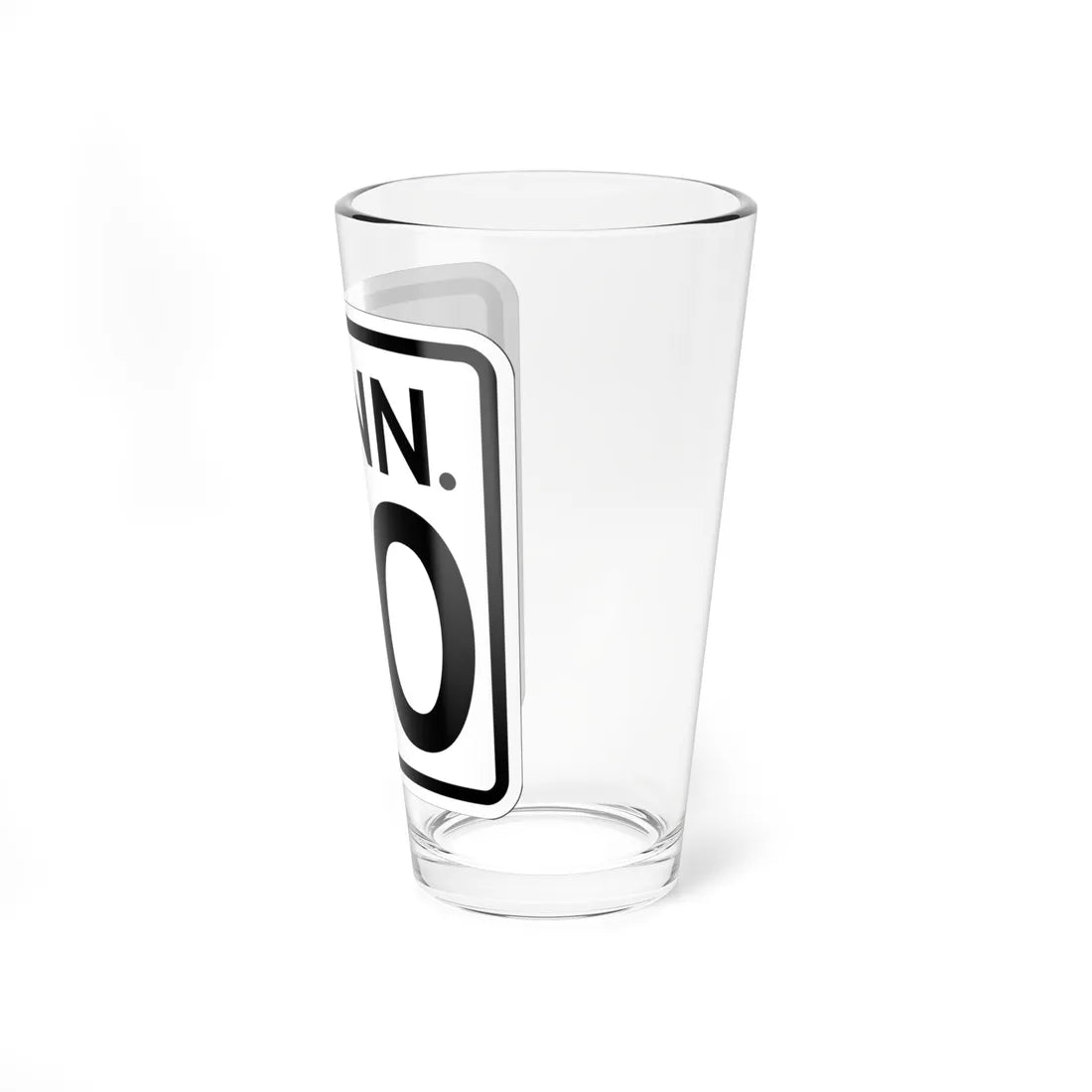 CT 00 1948 template (Connecticut) (Road Sign) Pint Glass 16oz - Go Mug Yourself