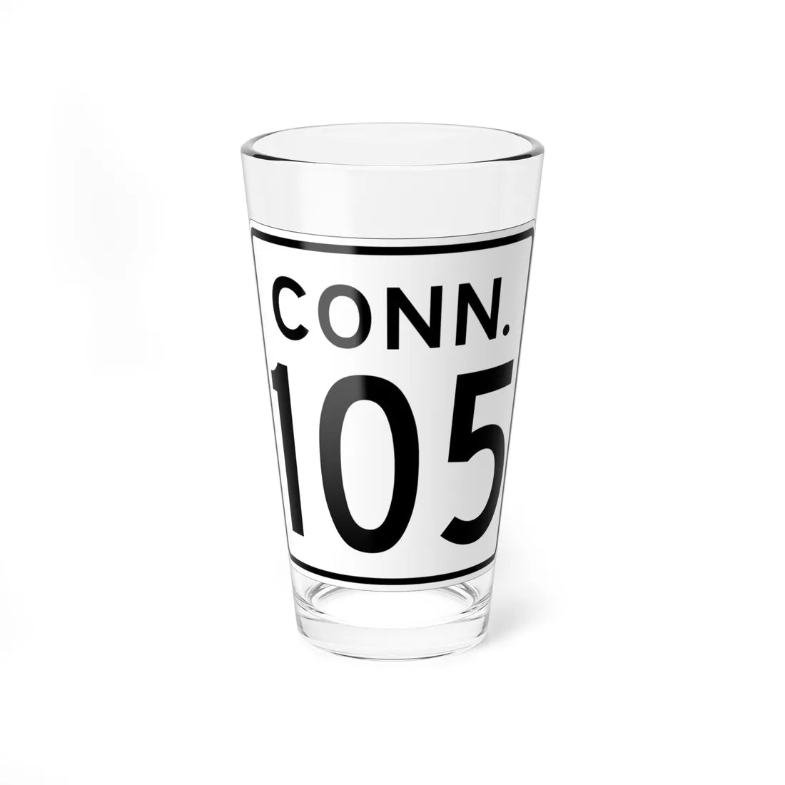 CT 105 1956 (Connecticut) (Road Sign) Pint Glass 16oz 16oz - Go Mug Yourself