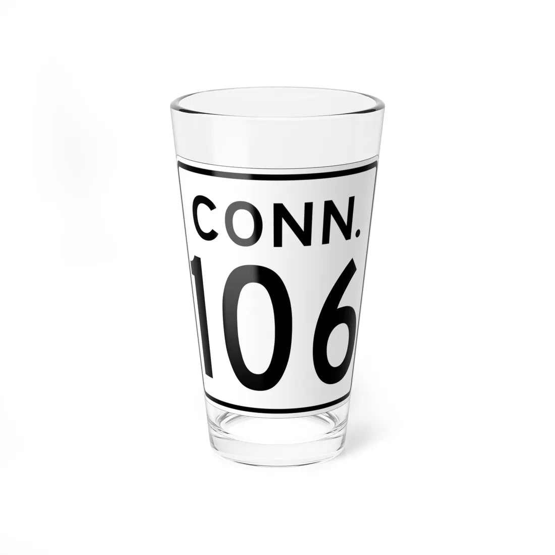 CT 106 1956 (Connecticut) (Road Sign) Pint Glass 16oz 16oz - Go Mug Yourself