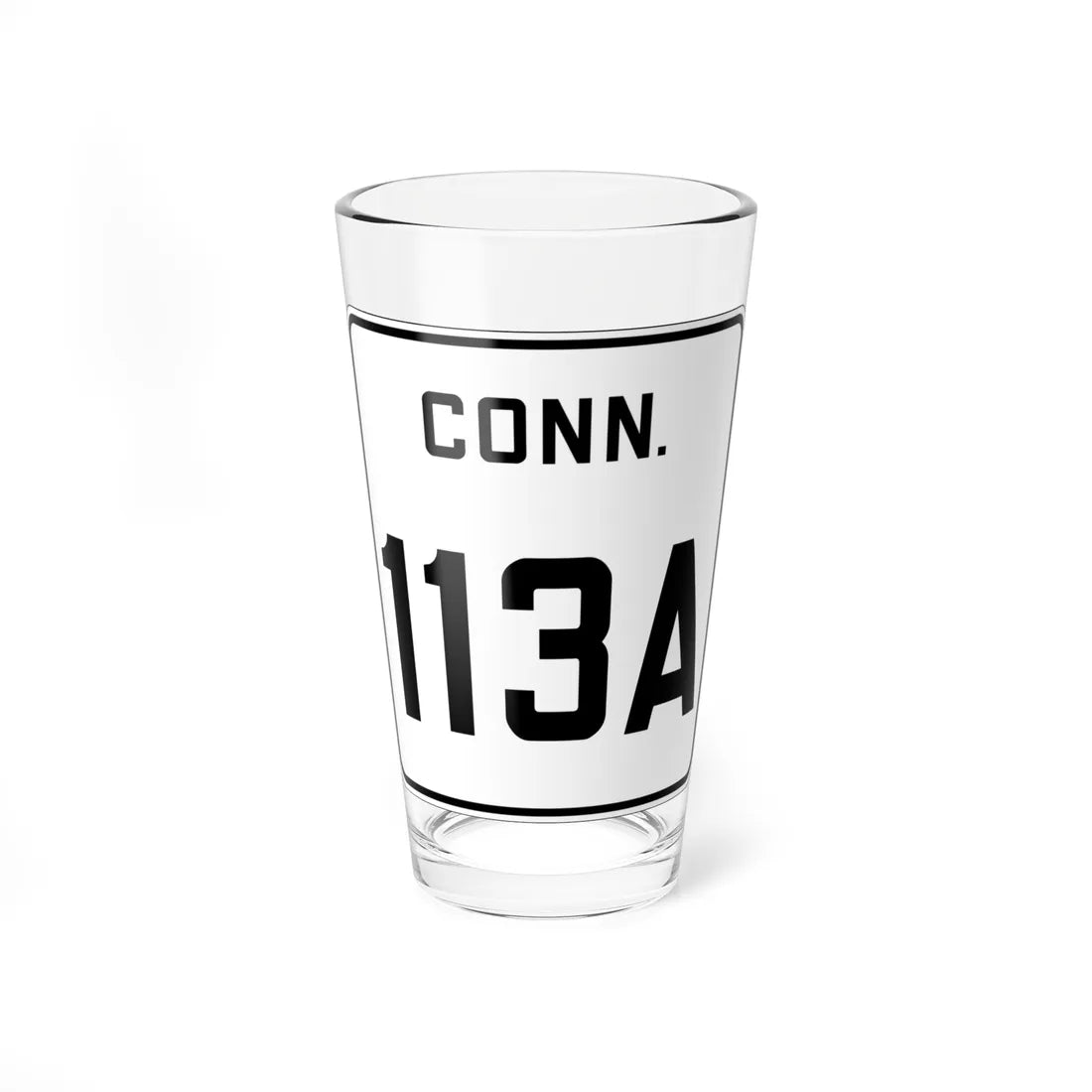 CT 113A 1926 (Connecticut) (Road Sign) Pint Glass 16oz 16oz - Go Mug Yourself
