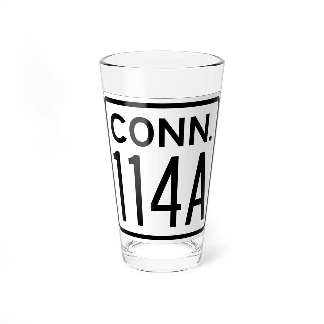 CT 114A 1948 (Connecticut) (Road Sign) Pint Glass 16oz 16oz - Go Mug Yourself
