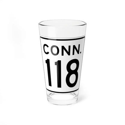 CT 118 1956 (Connecticut) (Road Sign) Pint Glass 16oz 16oz - Go Mug Yourself