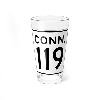 CT 119 1956 (Connecticut) (Road Sign) Pint Glass 16oz 16oz - Go Mug Yourself