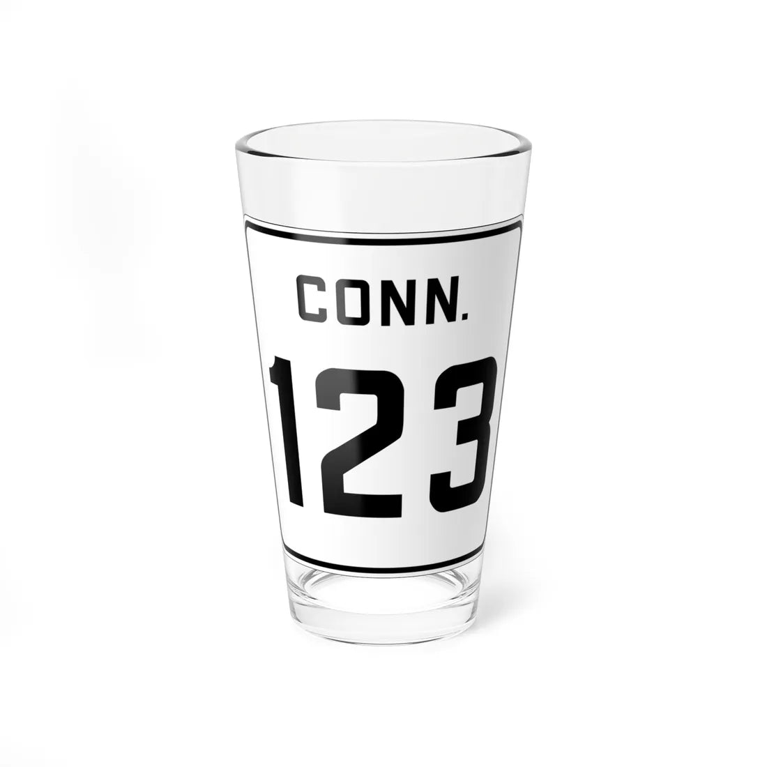 CT 123 1926 (Connecticut) (Road Sign) Pint Glass 16oz 16oz - Go Mug Yourself