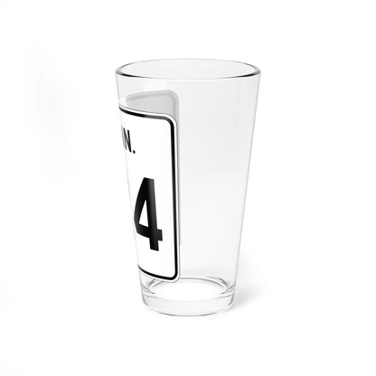 CT 124 1926 (Connecticut) (Road Sign) Pint Glass 16oz - Go Mug Yourself