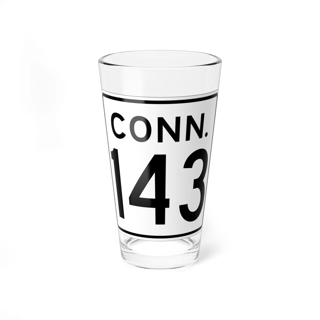 CT 143 1956 (Connecticut) (Road Sign) Pint Glass 16oz 16oz - Go Mug Yourself