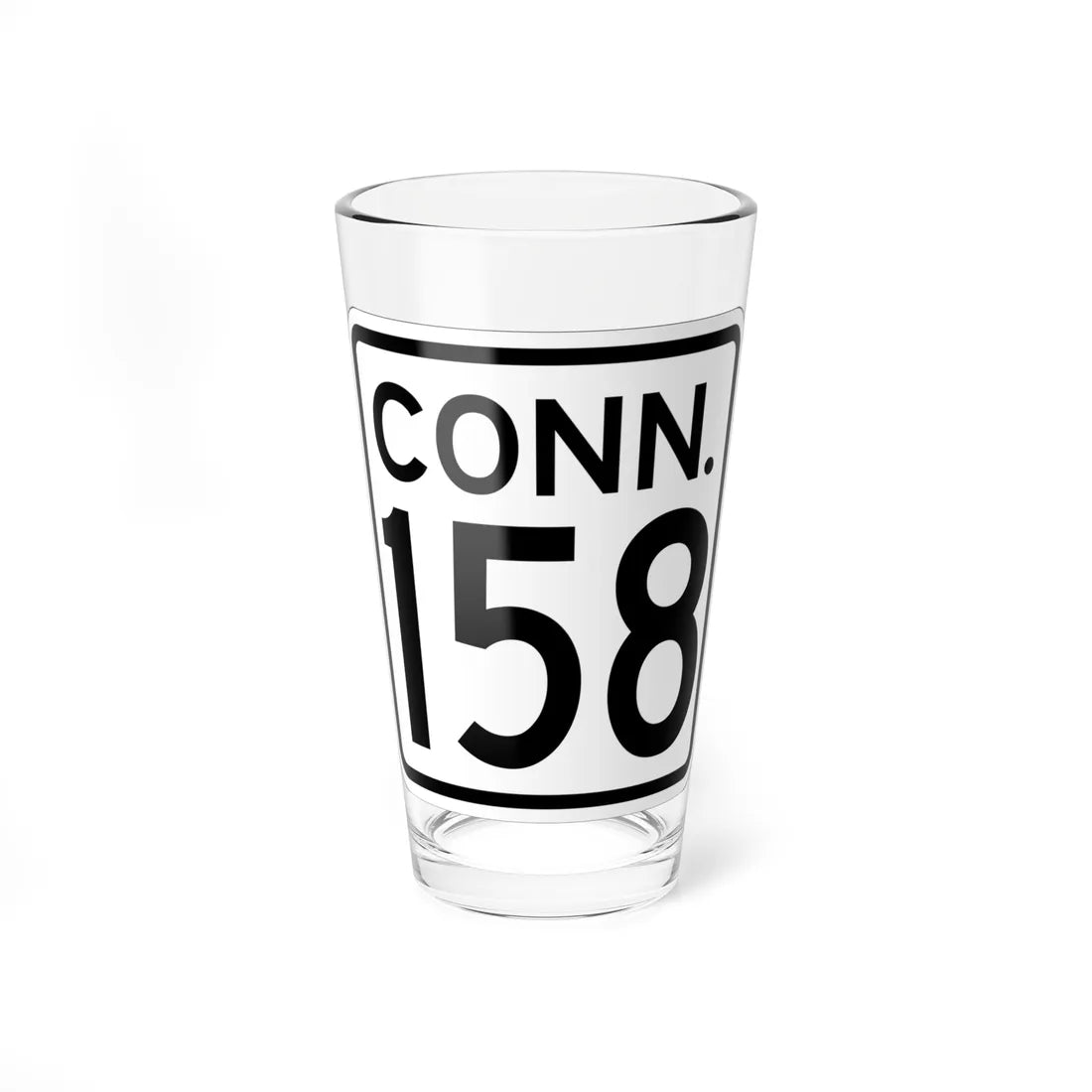 CT 158 1948 (Connecticut) (Road Sign) Pint Glass 16oz 16oz - Go Mug Yourself