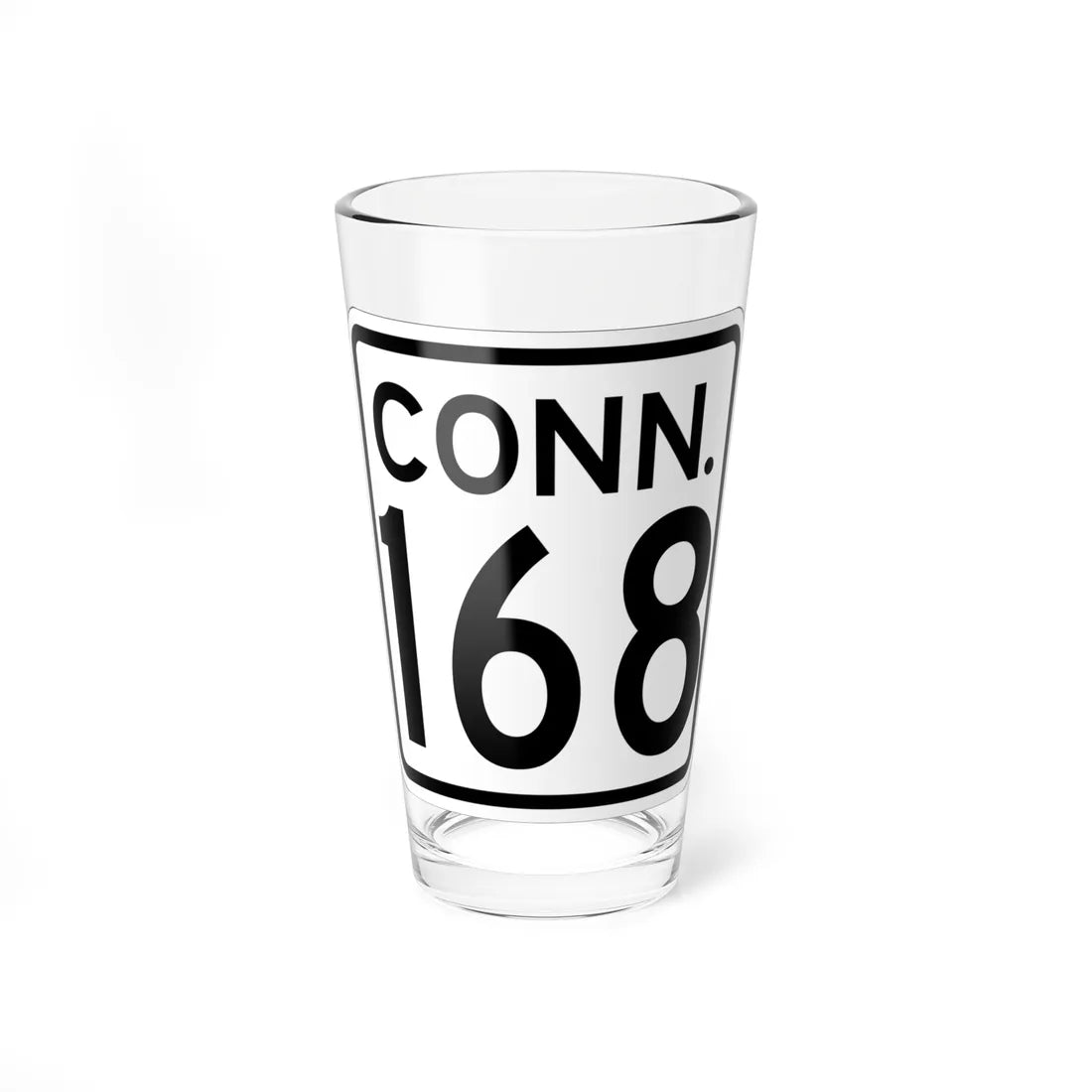 CT 168 1948 (Connecticut) (Road Sign) Pint Glass 16oz 16oz - Go Mug Yourself