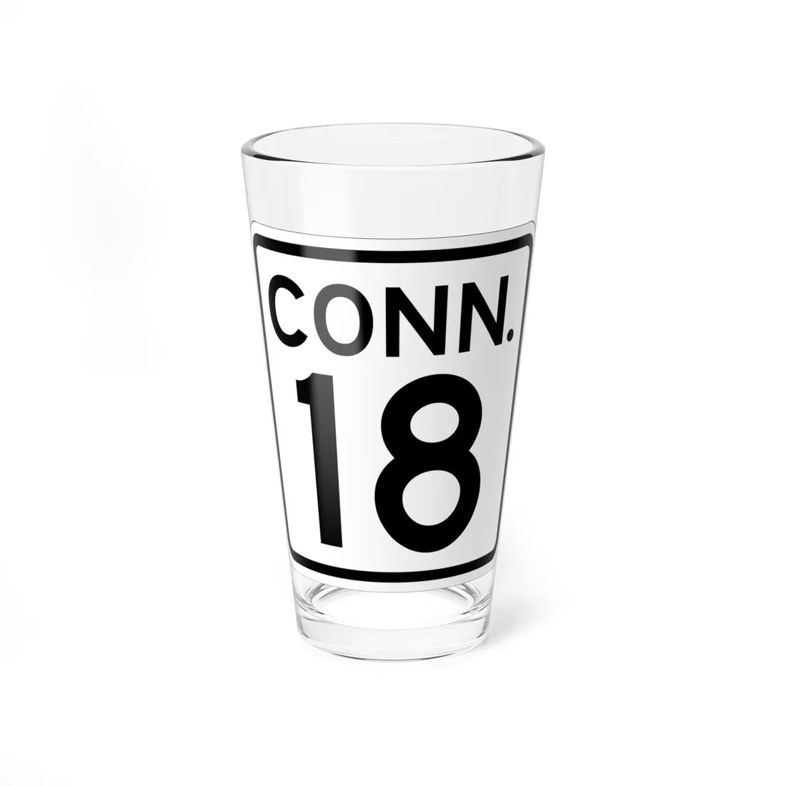 CT 18 1948 (Connecticut) (Road Sign) Pint Glass 16oz 16oz - Go Mug Yourself