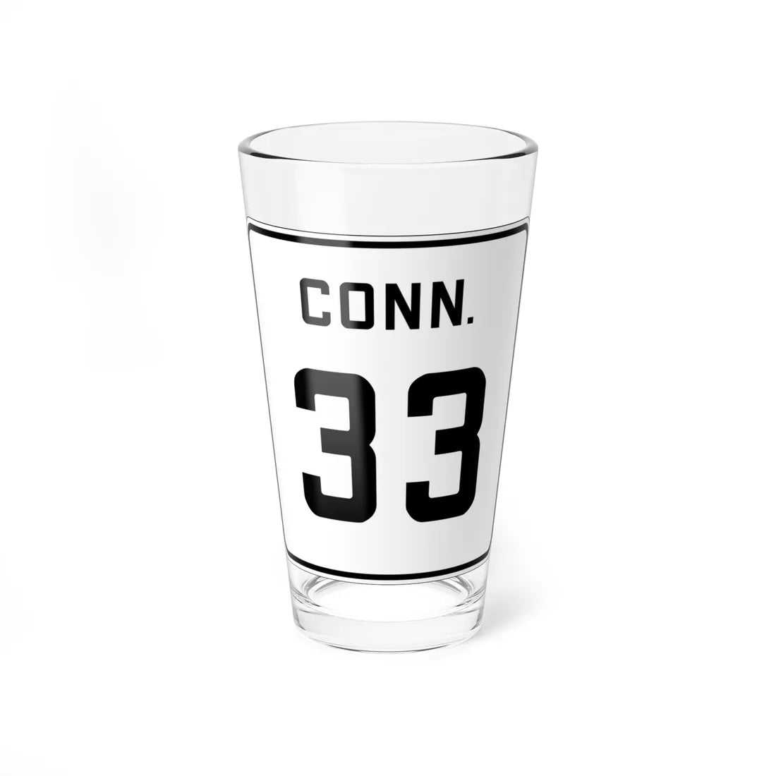 CT 33 1926 (Connecticut) (Road Sign) Pint Glass 16oz 16oz - Go Mug Yourself