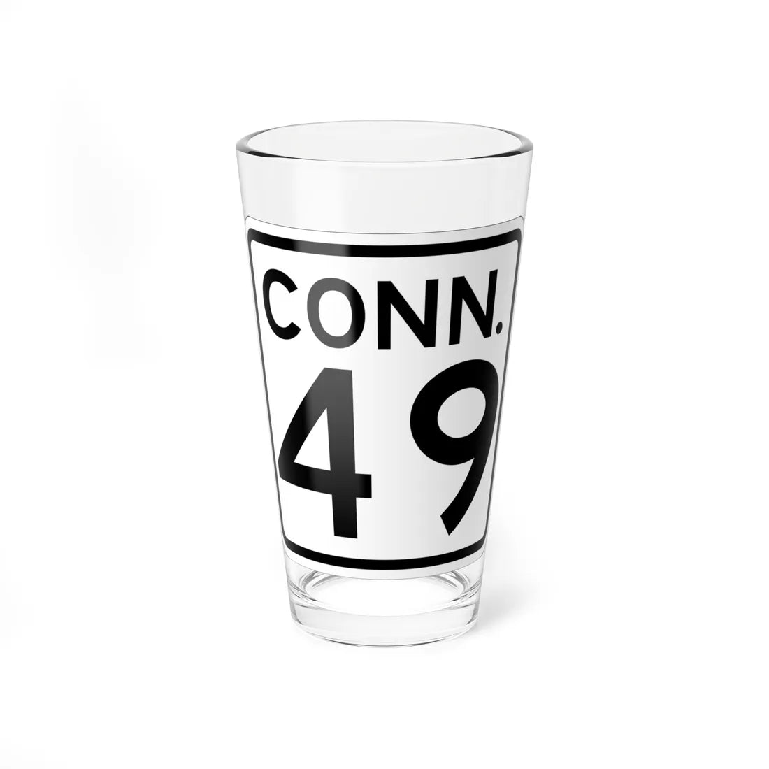 CT 49 1948 (Connecticut) (Road Sign) Pint Glass 16oz 16oz - Go Mug Yourself