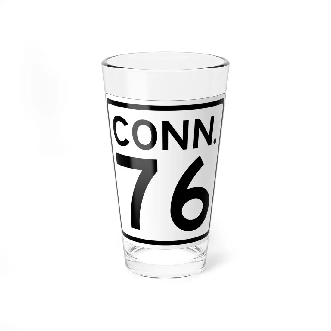 CT 76 1948 (Connecticut) (Road Sign) Pint Glass 16oz 16oz - Go Mug Yourself