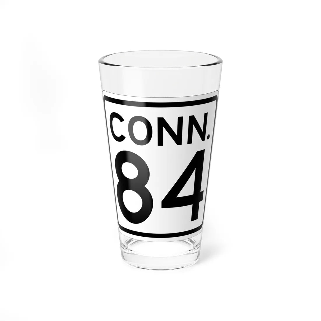 CT 84 1948 (Connecticut) (Road Sign) Pint Glass 16oz 16oz - Go Mug Yourself