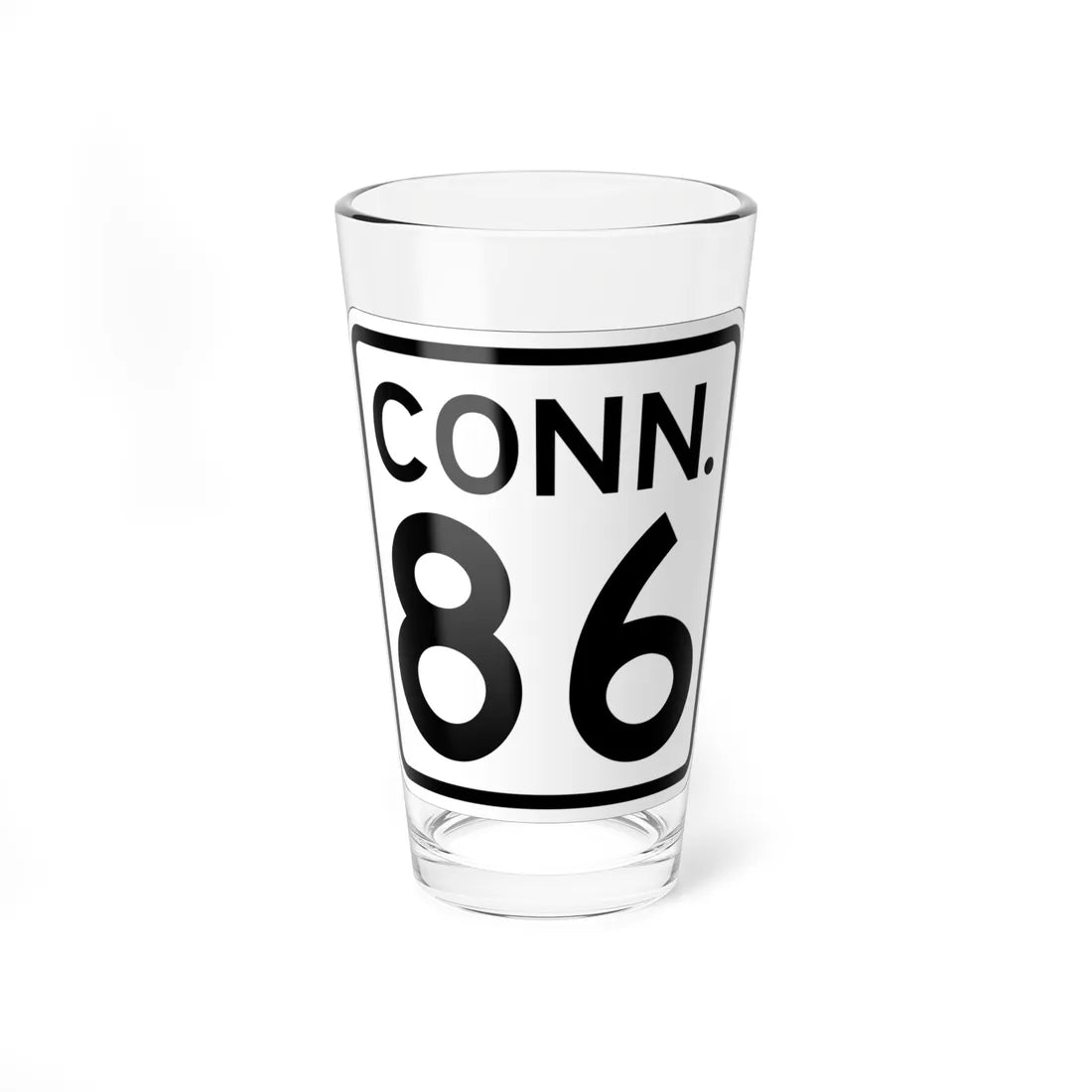 CT 86 1948 (Connecticut) (Road Sign) Pint Glass 16oz 16oz - Go Mug Yourself