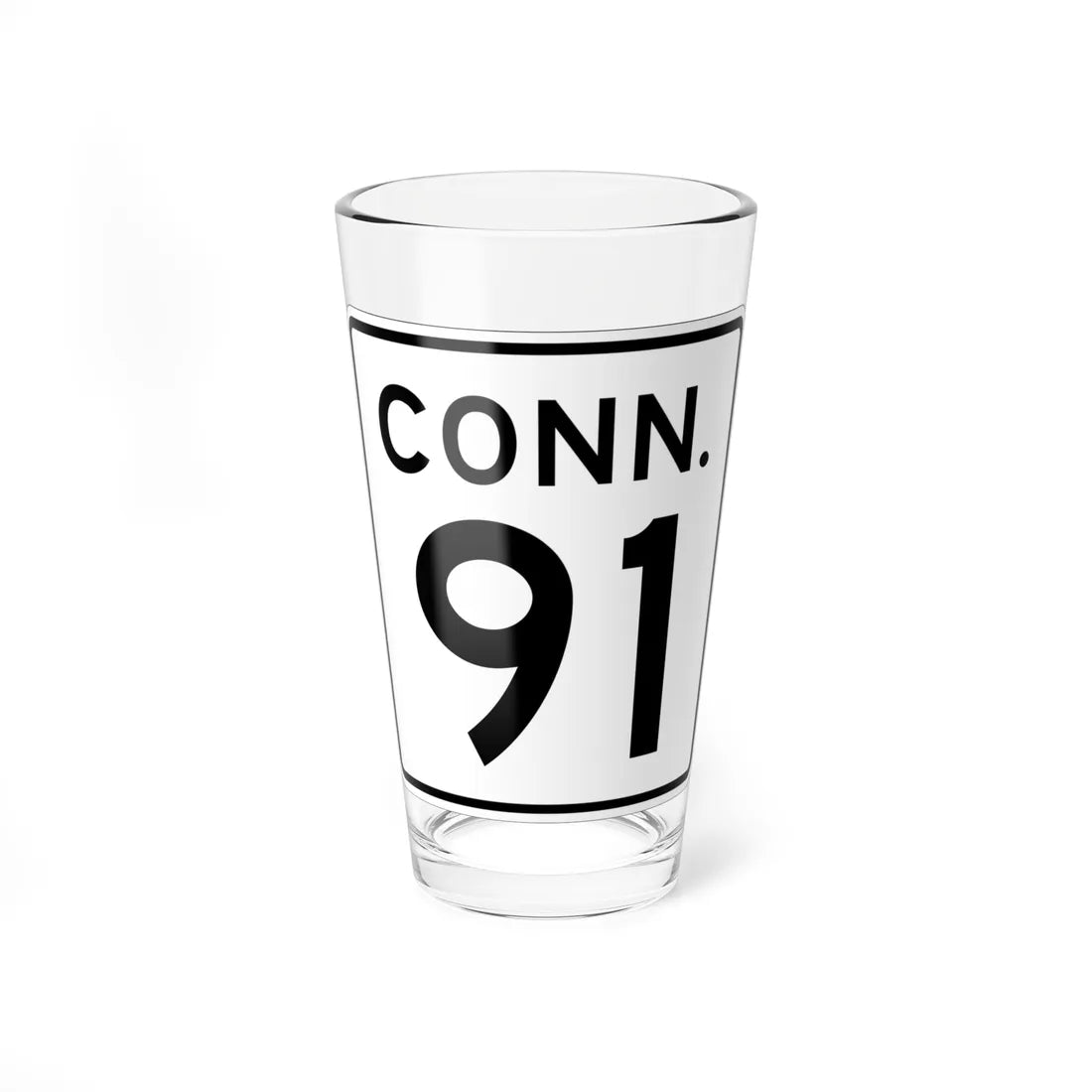 CT 91 1956 (Connecticut) (Road Sign) Pint Glass 16oz 16oz - Go Mug Yourself