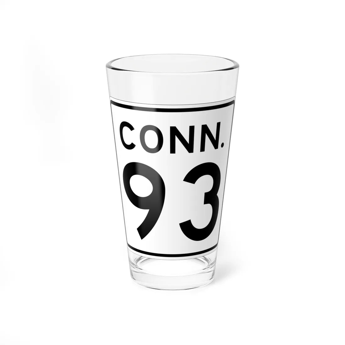 CT 93 1956 (Connecticut) (Road Sign) Pint Glass 16oz 16oz - Go Mug Yourself