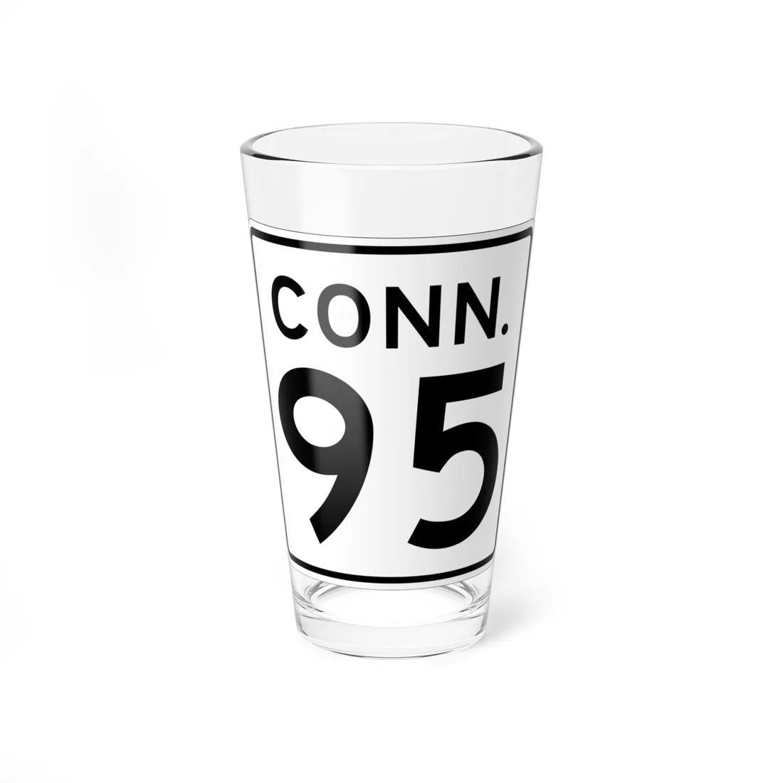 CT 95 1956 (Connecticut) (Road Sign) Pint Glass 16oz 16oz - Go Mug Yourself