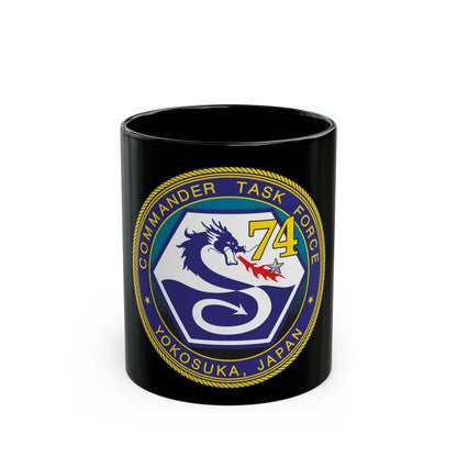 CTF 74 Yokosuka Japan Combined Task Force (U.S. Navy) Black Coffee Mug-11oz-Go Mug Yourself