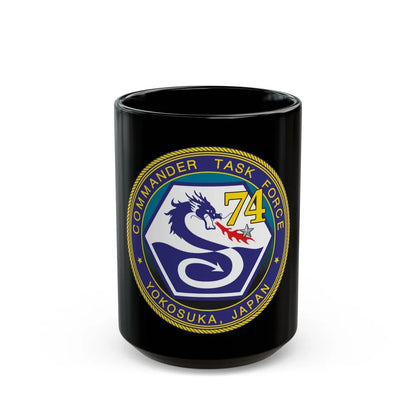 CTF 74 Yokosuka Japan Combined Task Force (U.S. Navy) Black Coffee Mug-15oz-Go Mug Yourself