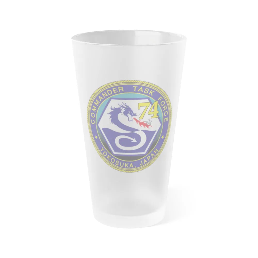 CTF 74 Yokosuka Japan Combined Task Force (U.S. Navy) Frosted Pint Glass 16oz-Go Mug Yourself