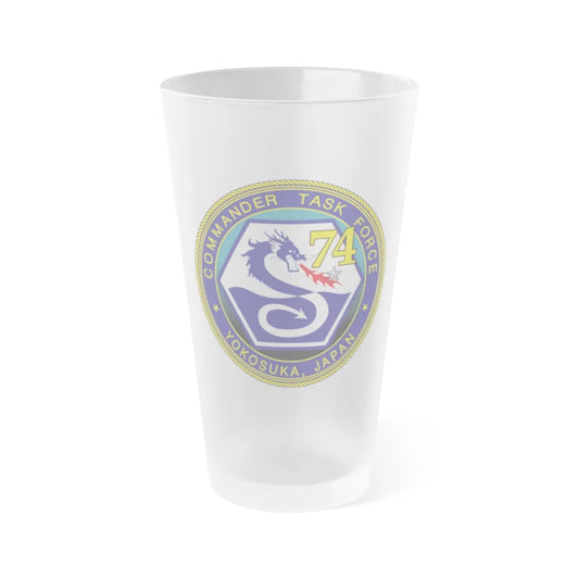 CTF 74 Yokosuka Japan Combined Task Force (U.S. Navy) Frosted Pint Glass 16oz-Go Mug Yourself