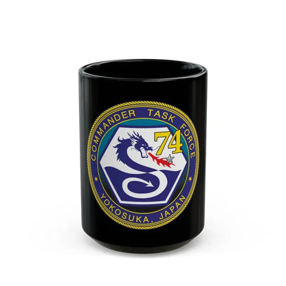 CTF 74 Yokosuka Japan Combined Task Force (U.S. Navy) Black Coffee Mug 15oz - Go Mug Yourself