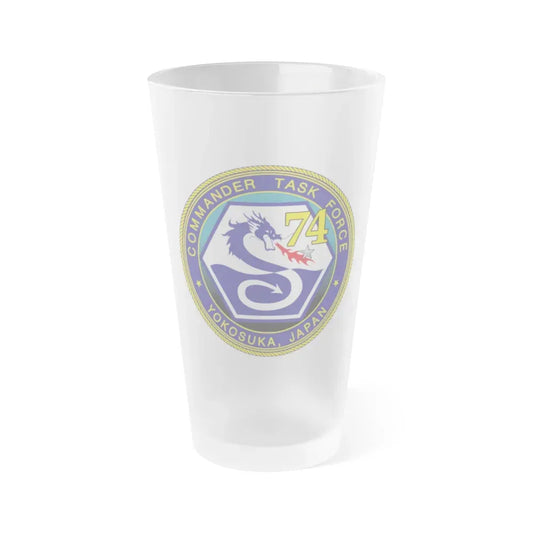 CTF 74 Yokosuka Japan Combined Task Force (U.S. Navy) Frosted Pint Glass 16oz Default Title - Go Mug Yourself