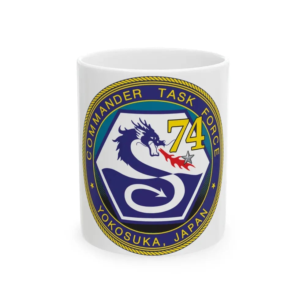 CTF 74 Yokosuka Japan Combined Task Force (U.S. Navy) White Coffee Mug 11oz - Go Mug Yourself