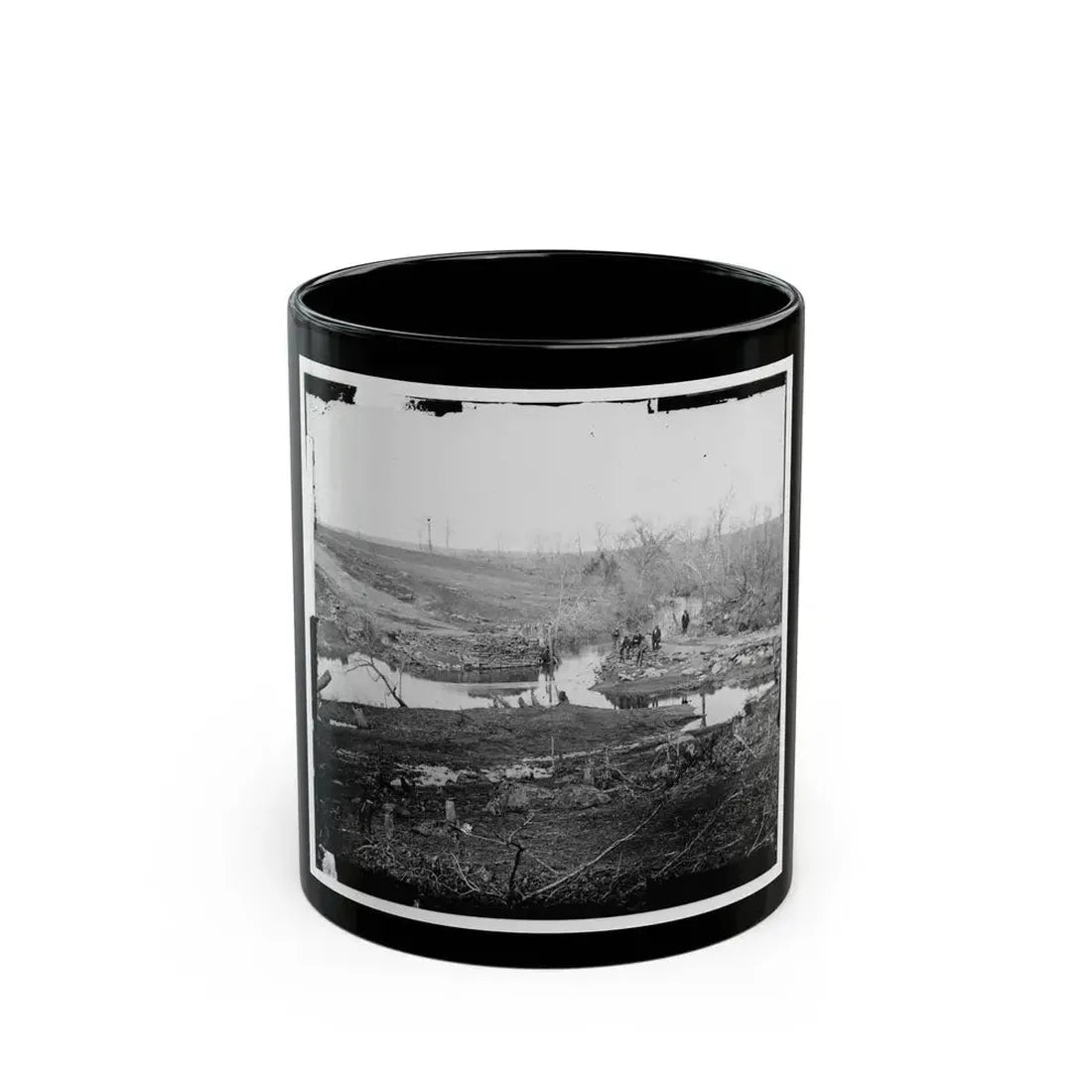 Cub Run, Va.  View With Destroyed Bridge (U.S. Civil War) Black Coffee Mug 11oz - Go Mug Yourself
