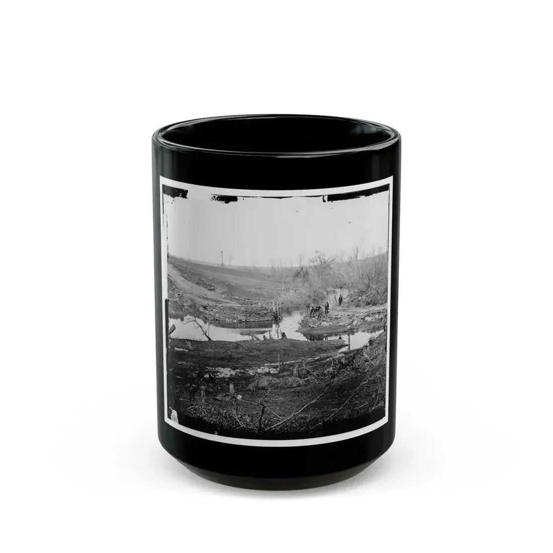 Cub Run, Va.  View With Destroyed Bridge (U.S. Civil War) Black Coffee Mug 15oz - Go Mug Yourself