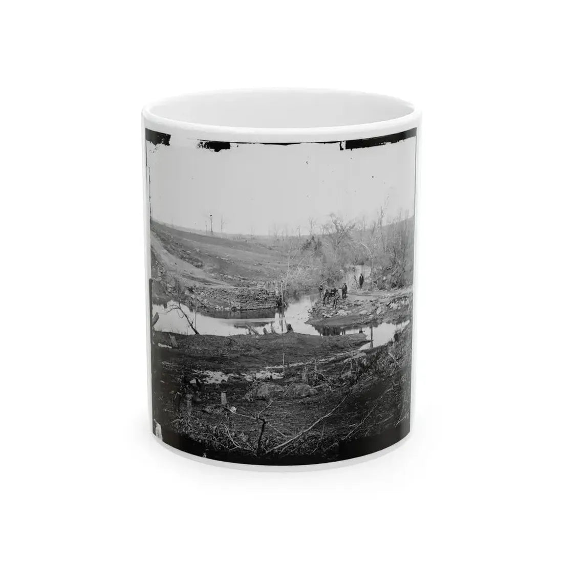 Cub Run, Va.  View With Destroyed Bridge (U.S. Civil War) White Coffee Mug 11oz - Go Mug Yourself