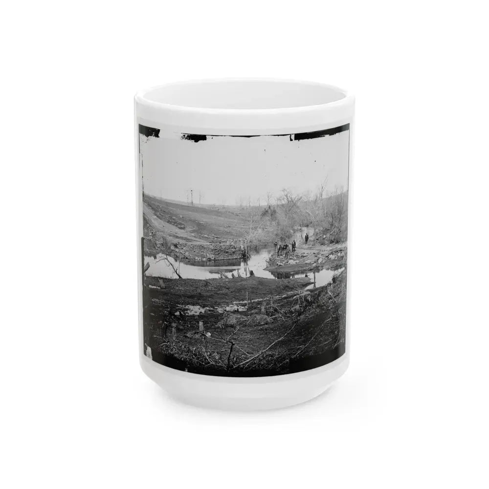 Cub Run, Va.  View With Destroyed Bridge (U.S. Civil War) White Coffee Mug 15oz - Go Mug Yourself