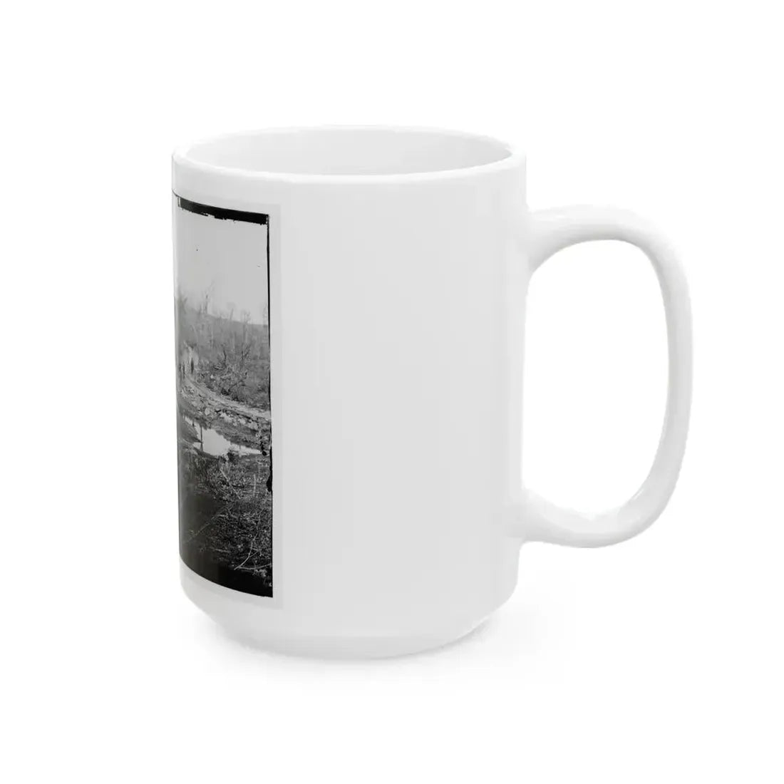 Cub Run, Va.  View With Destroyed Bridge (U.S. Civil War) White Coffee Mug - Go Mug Yourself
