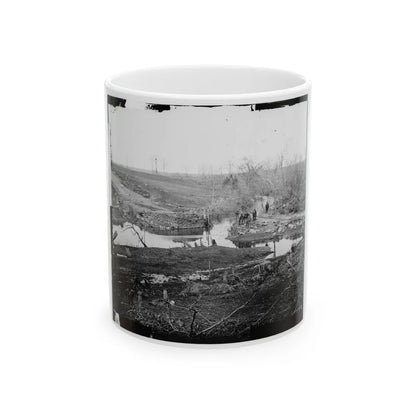 Cub Run, Va. View With Destroyed Bridge (U.S. Civil War) White Coffee Mug-11oz-Go Mug Yourself