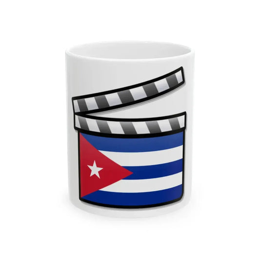 Cuba film clapperboard (Cuba) White Coffee Mug 11oz - Go Mug Yourself