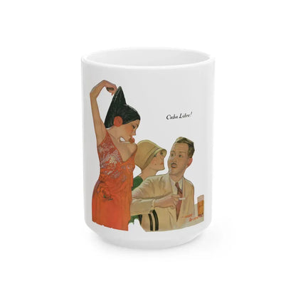 Cuba Libre, Liberty magazine cover, March 2, 1929 - White Coffee Mug 15oz - Go Mug Yourself