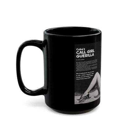 Cuba's Call Girl Guerilla, Adventure, December 1963 - Black Coffee Mug - Go Mug Yourself