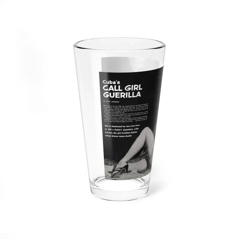 Cuba's Call Girl Guerilla, Adventure, December 1963 - Pint Glass 16oz - Go Mug Yourself