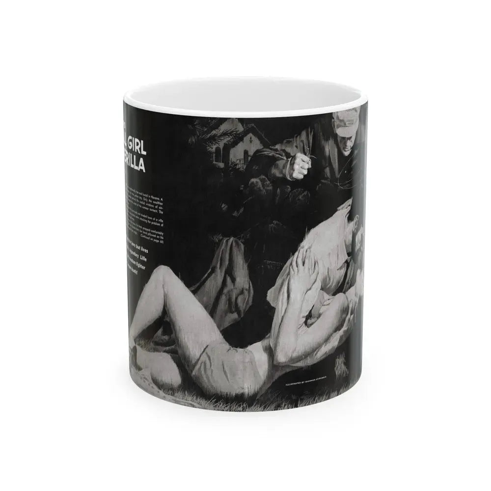 Cuba's Call Girl Guerilla, Adventure, December 1963 - White Coffee Mug 11oz - Go Mug Yourself