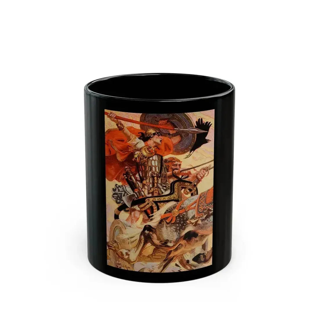 Cuchulain in Battle, The Century Magazine, January 1907 - Black Coffee Mug 11oz - Go Mug Yourself