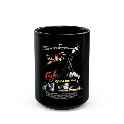 CUJO (DANISH) 1983 Movie Poster - Black Coffee Mug 15oz - Go Mug Yourself