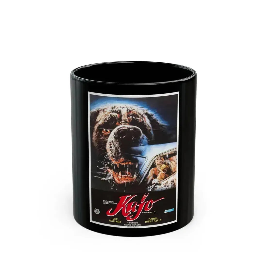 CUJO (TURKISH) 1983 Movie Poster - Black Coffee Mug 11oz - Go Mug Yourself