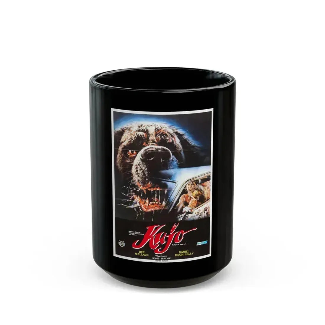 CUJO (TURKISH) 1983 Movie Poster - Black Coffee Mug 15oz - Go Mug Yourself