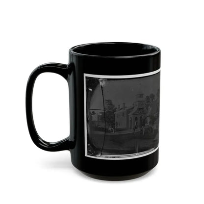 Culpeper Court House, Va.  Court House, With A Group Of Confederates Captured At Cedar Mountain On Balcony (U.S. Civil War) Black Coffee Mug - Go Mug Yourself