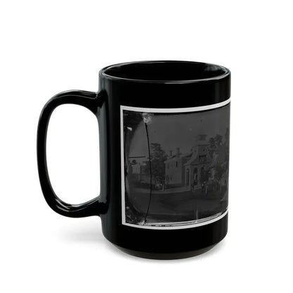 Culpeper Court House, Va.  Court House, With A Group Of Confederates Captured At Cedar Mountain On Balcony (U.S. Civil War) Black Coffee Mug - Go Mug Yourself