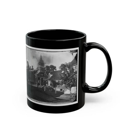 Culpeper Court House, Va.  Court House, With A Group Of Confederates Captured At Cedar Mountain On Balcony (U.S. Civil War) Black Coffee Mug - Go Mug Yourself
