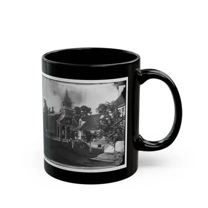 Culpeper Court House, Va.  Court House, With A Group Of Confederates Captured At Cedar Mountain On Balcony (U.S. Civil War) Black Coffee Mug - Go Mug Yourself