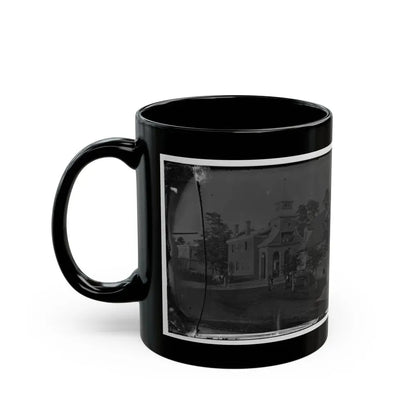 Culpeper Court House, Va.  Court House, With A Group Of Confederates Captured At Cedar Mountain On Balcony (U.S. Civil War) Black Coffee Mug - Go Mug Yourself