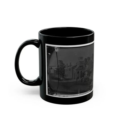 Culpeper Court House, Va.  Court House, With A Group Of Confederates Captured At Cedar Mountain On Balcony (U.S. Civil War) Black Coffee Mug - Go Mug Yourself